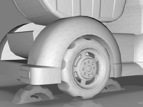 Dump Truck Cartoon Vehicle Modelo 3D