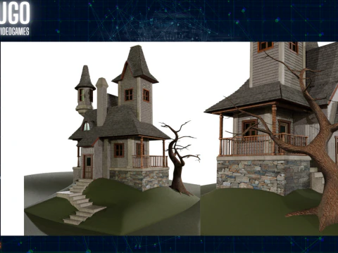 Rumah Berhantu Model 3D