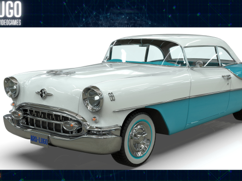 Oldsmobile 88 Coupe 1955 Low-poly 3D Model