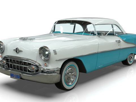 Oldsmobile 88 Coupe 1955 Low-poly 3Dモデル