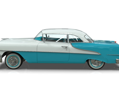 Oldsmobile 88 Coupe 1955 Low-poly 3Dモデル