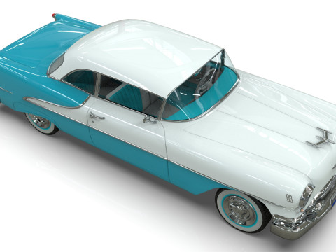 Oldsmobile 88 Coupe 1955 Low-poly 3Dモデル