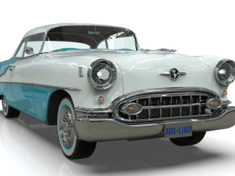Oldsmobile 88 Coupe 1955 Low-poly 3Dモデル