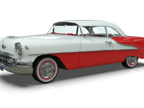 Oldsmobile 88 Coupe 1955 Low-poly 3Dモデル