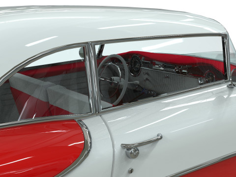 Oldsmobile 88 Coupe 1955 Low-poly 3Dモデル