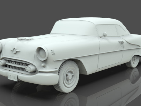 Oldsmobile 88 Coupe 1955 Low-poly 3Dモデル