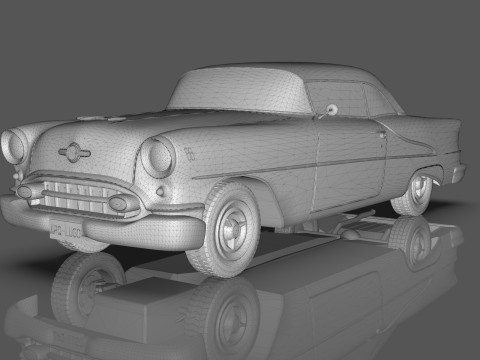 Oldsmobile 88 Coupe 1955 Low-poly 3Dモデル
