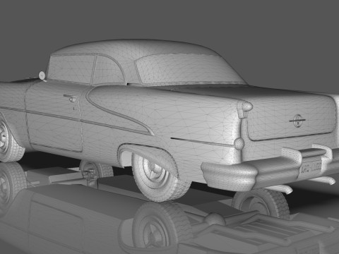 Oldsmobile 88 Coupe 1955 Low-poly 3Dモデル