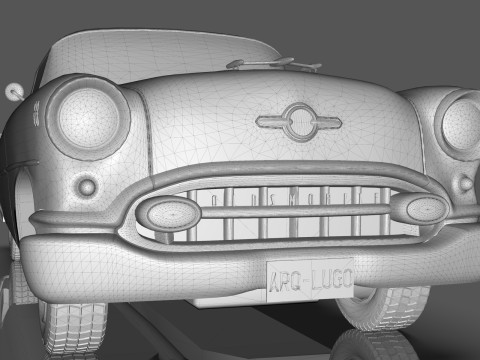 Oldsmobile 88 Coupe 1955 Low-poly 3Dモデル