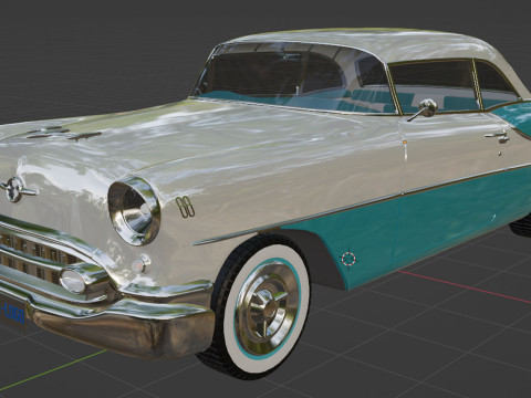 Oldsmobile 88 Coupe 1955 Low-poly 3Dモデル