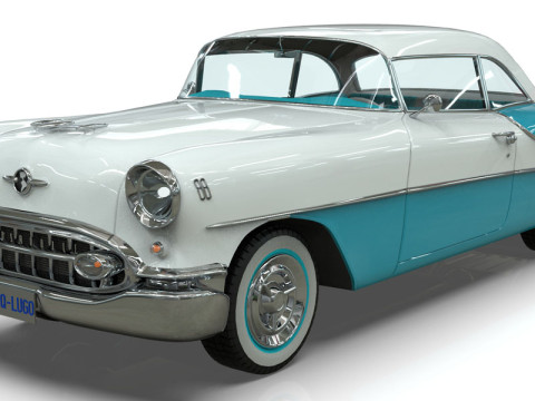 Oldsmobile 88 Coupe 1955 Low-poly 3Dモデル