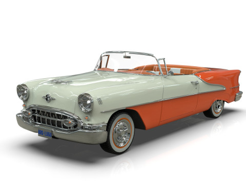 Oldsmobile 88 Convertible 1955 Low-poly 3D मॉडल