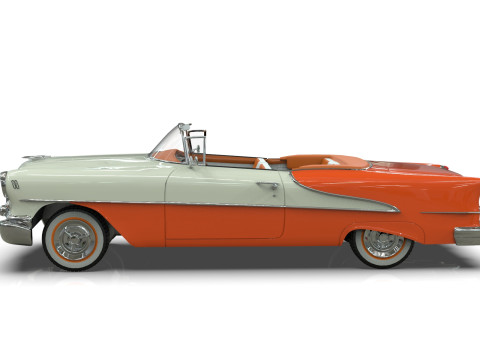Oldsmobile 88 Convertible 1955 Low-poly 3D मॉडल