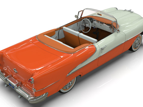 Oldsmobile 88 Convertible 1955 Low-poly 3D मॉडल