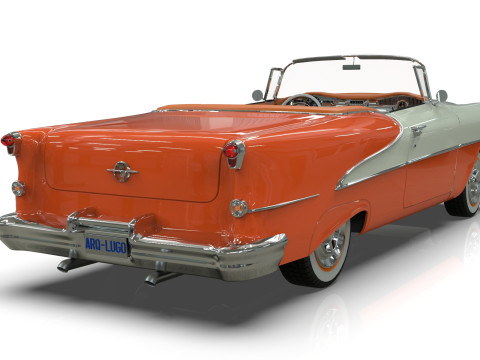 Oldsmobile 88 Convertible 1955 Low-poly 3D मॉडल
