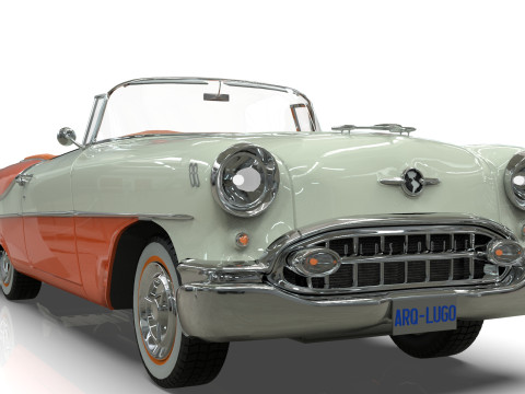 Oldsmobile 88 Convertible 1955 Low-poly 3D मॉडल