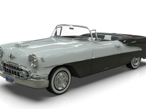Oldsmobile 88 Convertible 1955 Low-poly 3D मॉडल