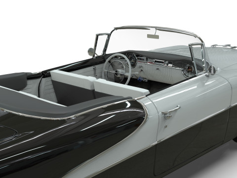 Oldsmobile 88 Convertible 1955 Low-poly 3D मॉडल