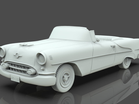 Oldsmobile 88 Convertible 1955 Low-poly 3D मॉडल