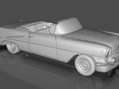 Oldsmobile 88 Convertible 1955 Low-poly 3D मॉडल
