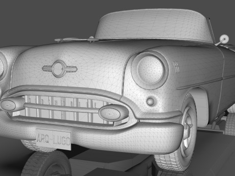 Oldsmobile 88 Convertible 1955 Low-poly 3D मॉडल