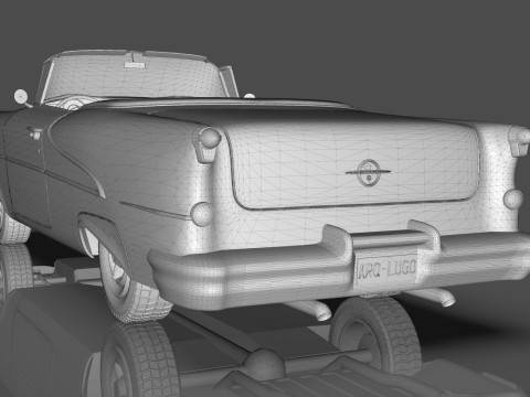 Oldsmobile 88 Convertible 1955 Low-poly 3D मॉडल