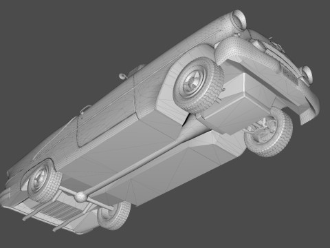 Oldsmobile 88 Convertible 1955 Low-poly 3D मॉडल