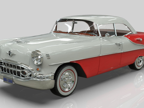 Oldsmobile Super88 Sedan 1955 Low-poly 3D Модель
