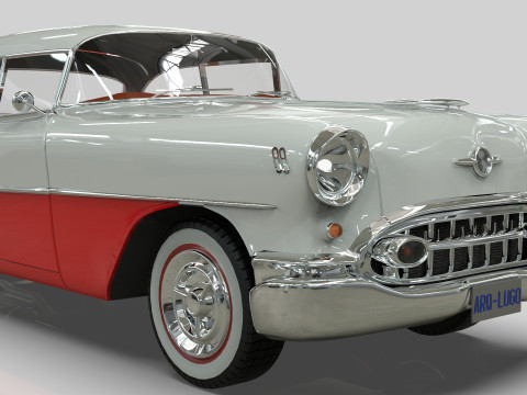 Oldsmobile Super88 Sedan 1955 Low-poly 3D Модель