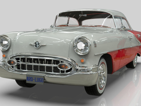 Oldsmobile Super88 Sedan 1955 Low-poly 3D Модель