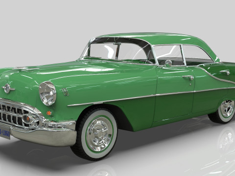 Oldsmobile Super88 Sedan 1955 Low-poly 3D Модель