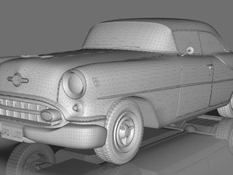Oldsmobile Super88 Sedan 1955 Low-poly 3D Model