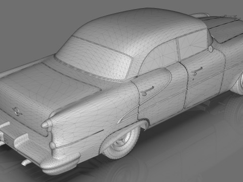 Oldsmobile Super88 Sedan 1955 Low-poly 3D Модель