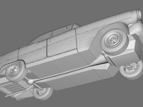 Oldsmobile Super88 Sedan 1955 Low-poly 3D Модель