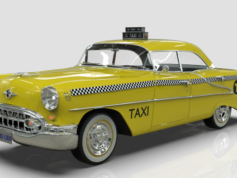 Oldsmobile Super 88 Taxi 1955 Low-poly 3D Модель