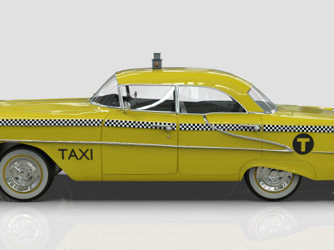 Oldsmobile Super 88 Taxi 1955 Low-poly 3D Модель