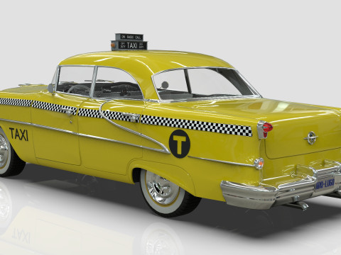 Oldsmobile Super 88 Taxi 1955 Low-poly 3D Модель