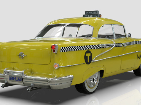 Oldsmobile Super 88 Taxi 1955 Low-poly 3D Модель