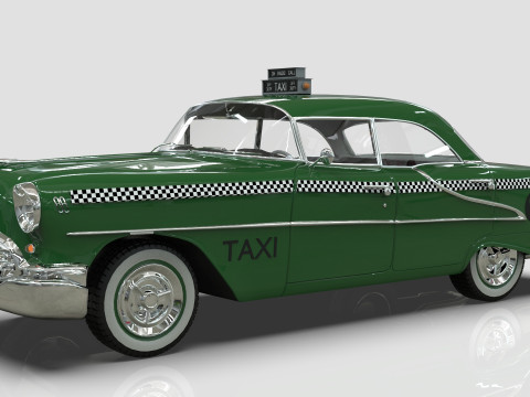 Oldsmobile Super 88 Taxi 1955 Low-poly 3D Модель