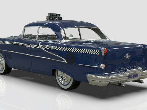 Oldsmobile Super 88 Taxi 1955 Low-poly 3D Модель