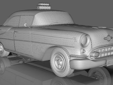 Oldsmobile Super 88 Taxi 1955 Low-poly 3D Модель