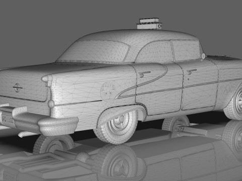 Oldsmobile Super 88 Taxi 1955 Low-poly 3D Модель