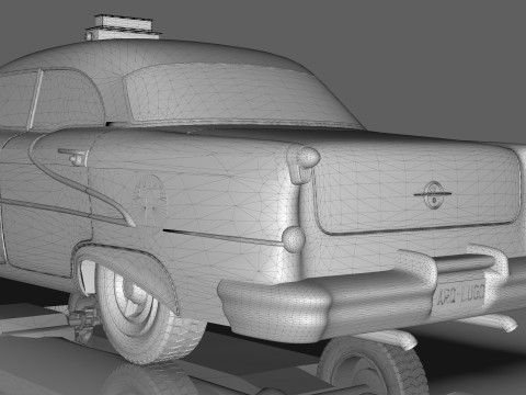 Oldsmobile Super 88 Taxi 1955 Low-poly 3D Модель