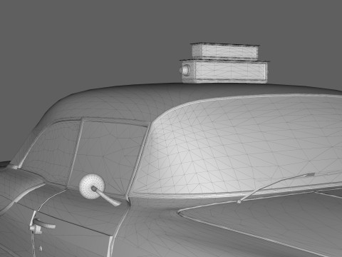 Oldsmobile Super 88 Taxi 1955 Low-poly 3D Модель