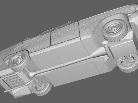 Oldsmobile Super 88 Taxi 1955 Low-poly 3D Модель