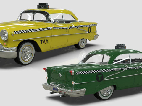Oldsmobile Super 88 Taxi 1955 Low-poly 3D Модель