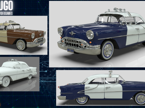 Oldsmobile Super 88 Police Patrol 1955 3D 모델
