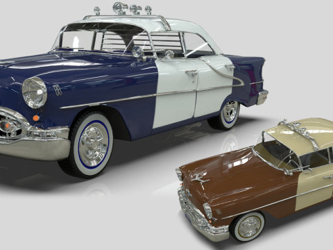 Oldsmobile Super 88 Police Patrol 1955 3D Модель