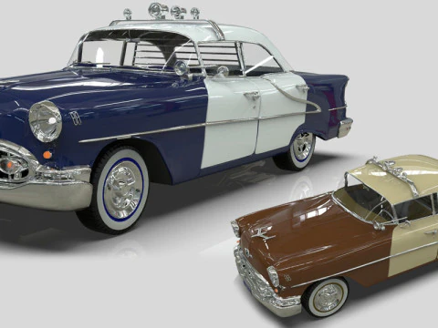 Oldsmobile Super 88 Police Patrol 1955 3D Model