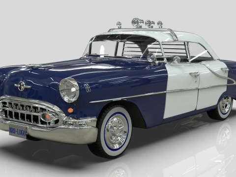 Oldsmobile Super 88 Police Patrol 1955 3D Модель